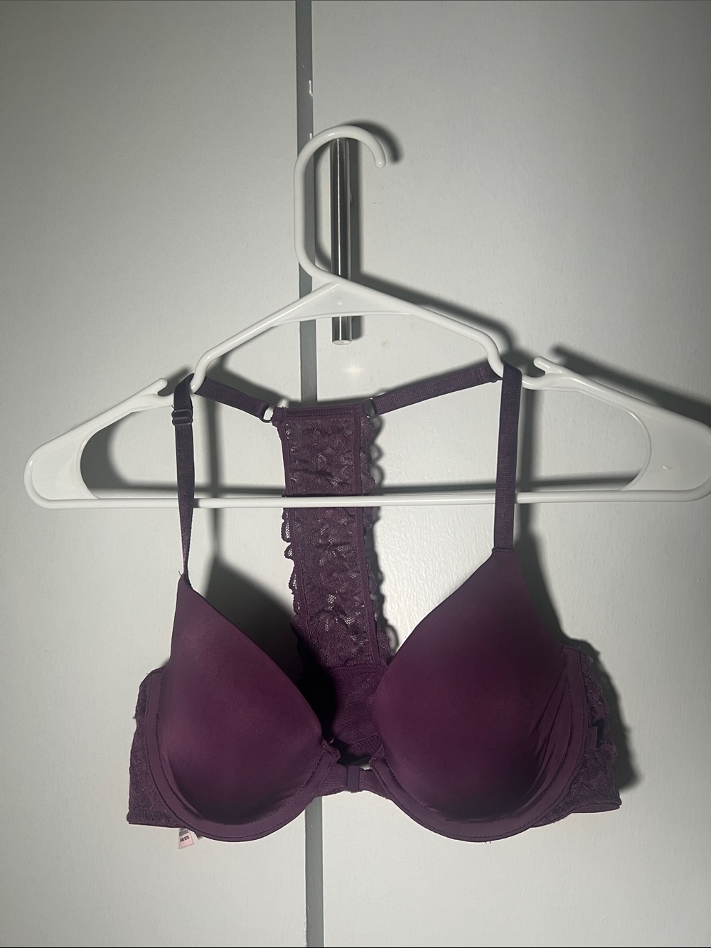 Victoria's Secret Plum Lace Racerback Demi Bra